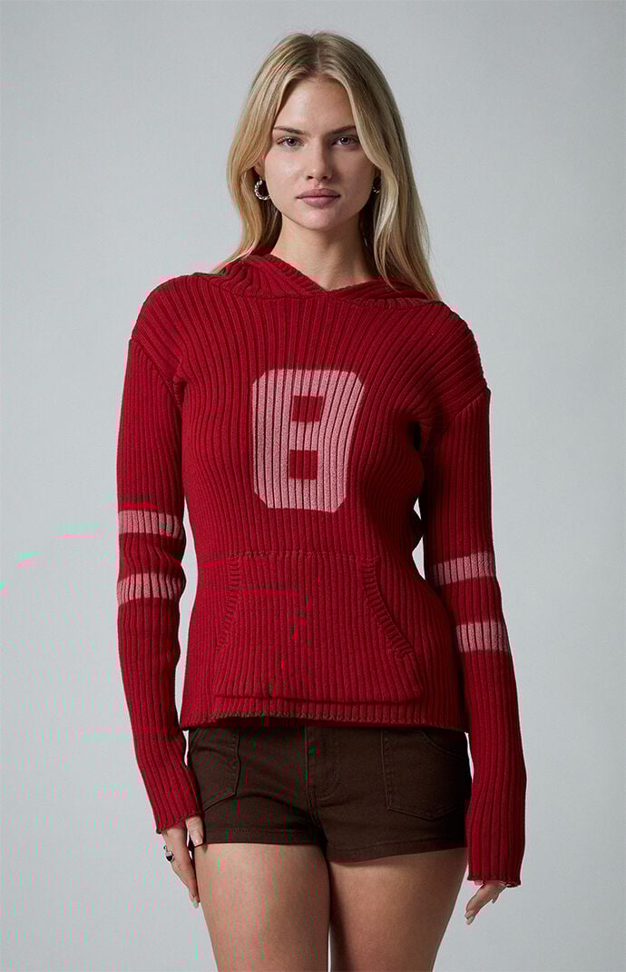 Third Charm Number Knit Hoodie