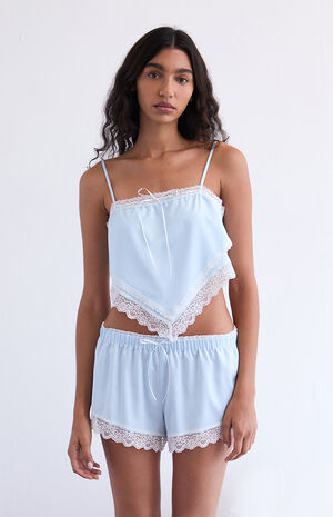Pointed Lace Pajama Tank Top image number 2