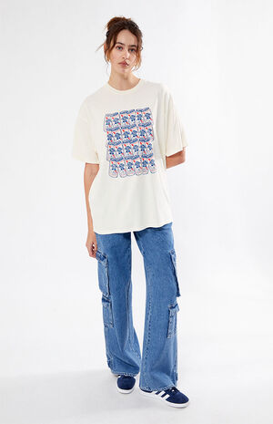 Pabst Blue Ribbon Collage Oversized T-Shirt image number 3