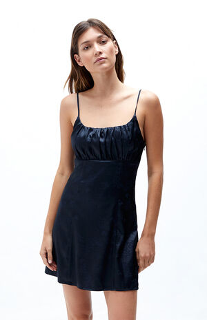 Sleeveless Shirred Bodice Mini Dress image number 1