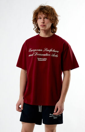 x PacSun Burgundy ESDA T-Shirt image number 1