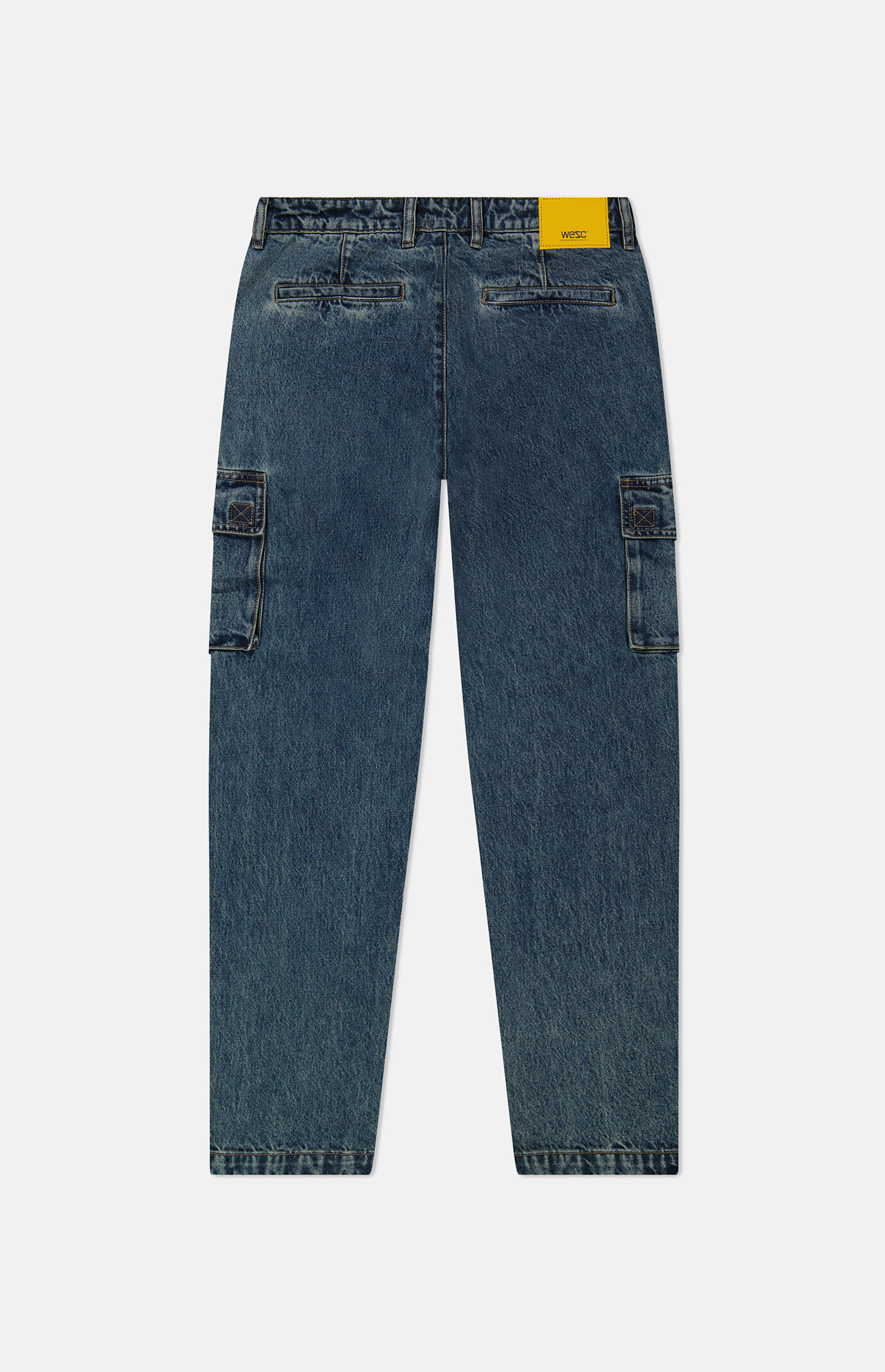 WeSC Medium Blue Denim Cargo Pants