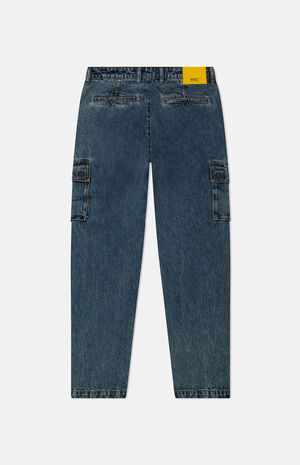 Medium Blue Denim Cargo Pants image number 2