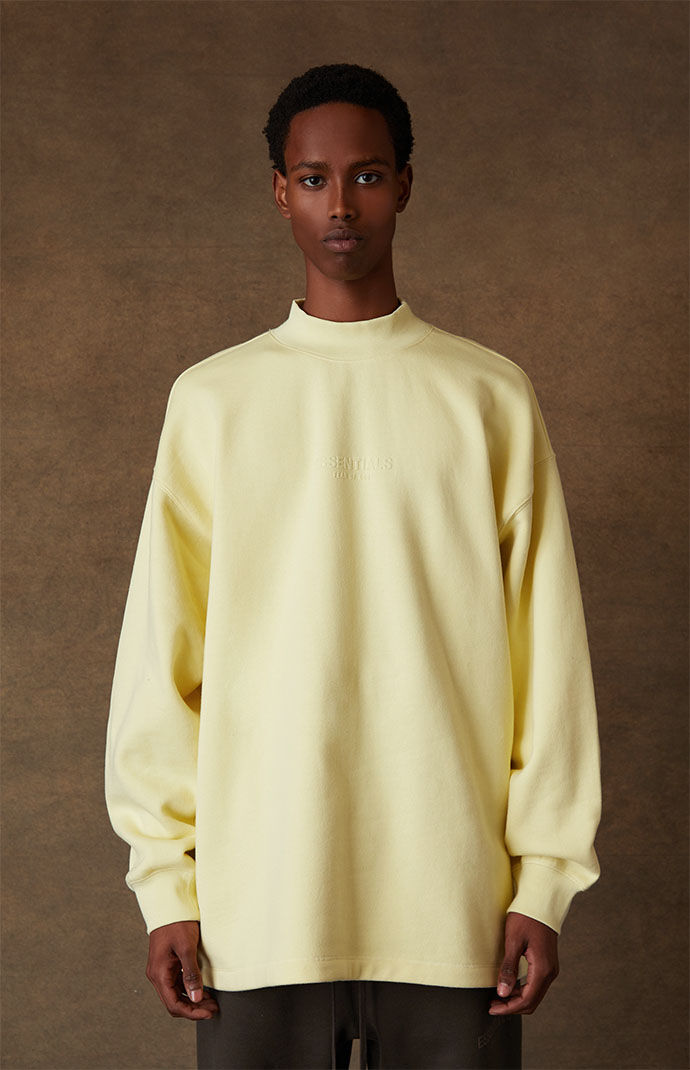 Fear of God Essentials Canary Relaxed Crew Neck Sweatshirt PacSun