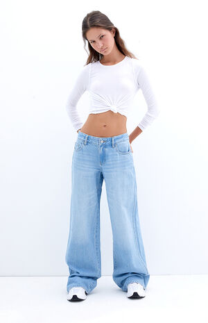 PacSun Casey Light Indigo Low Rise Baggy Jeans | PacSun