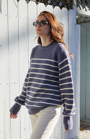 Blue & White Brianna Sweater image number 3