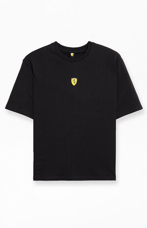 Black Ferrari Vintage Theme T-Shirt image number 2