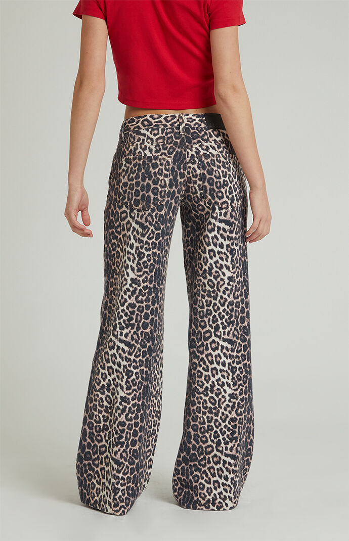 PacSun Casey Leopard Low Rise Baggy Jeans PacSun