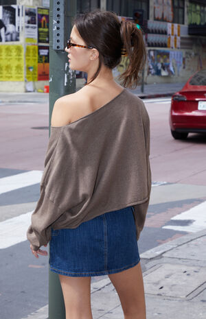 Brown Cameron Cropped Sweater image number 4