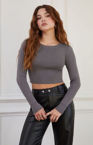Mirah Long Sleeve Cropped Sweater image number 1