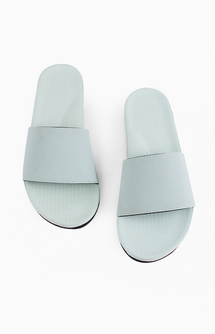Light Blue ESSNTLS Slide Sandals