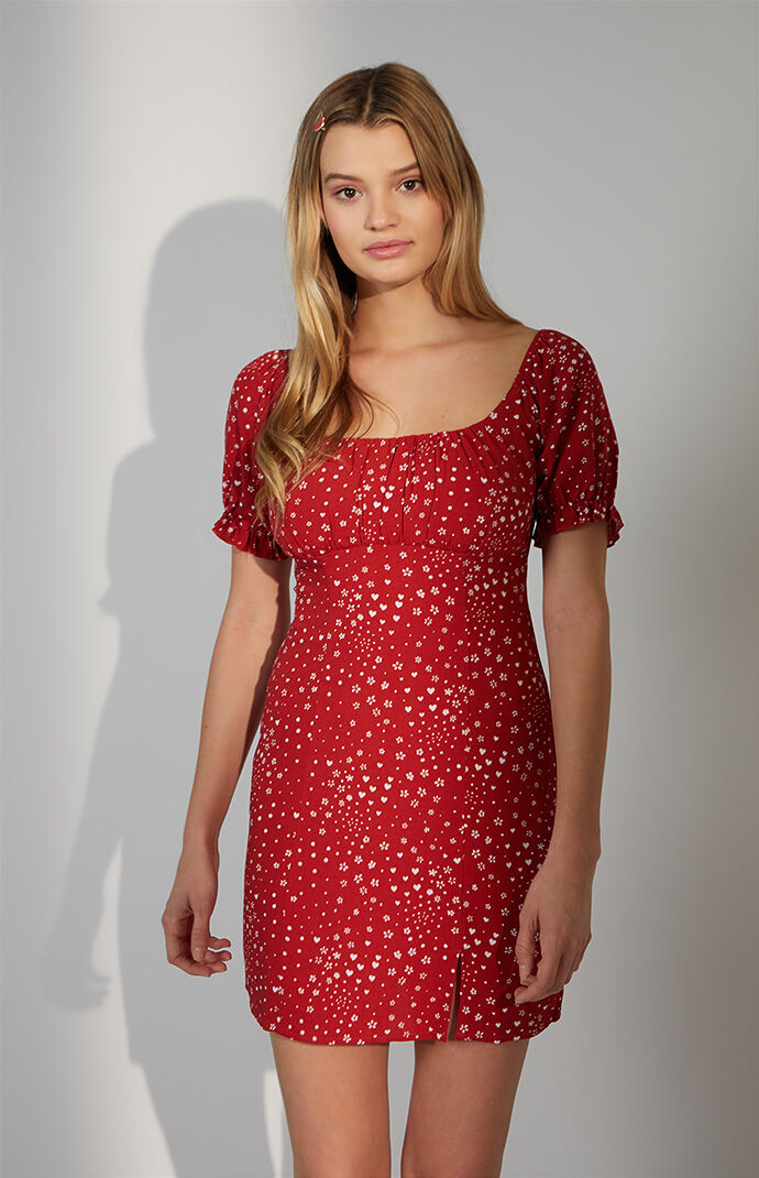 Shirred Mini Dress