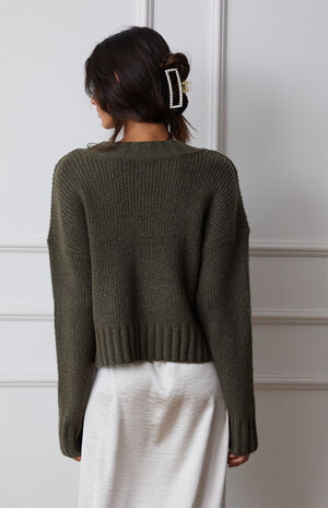 Becca Overlapped V-Neck Sweater image number 4