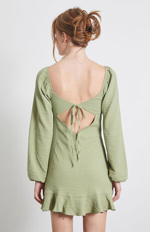 Long Sleeve Ruffle Hem Dress image number 3