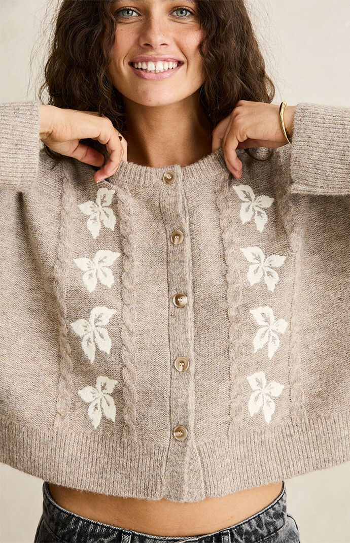 Rhythm Blanca Floral Cropped Cardigan