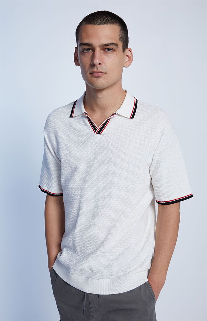 PacSun Cream Polo Knit Shirt PacSun