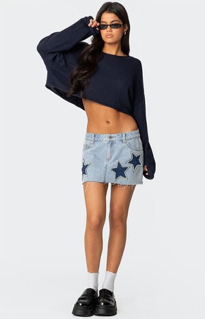 Shining Star Denim Mini Skirt Shining Star Denim Mini Skirt image number 1