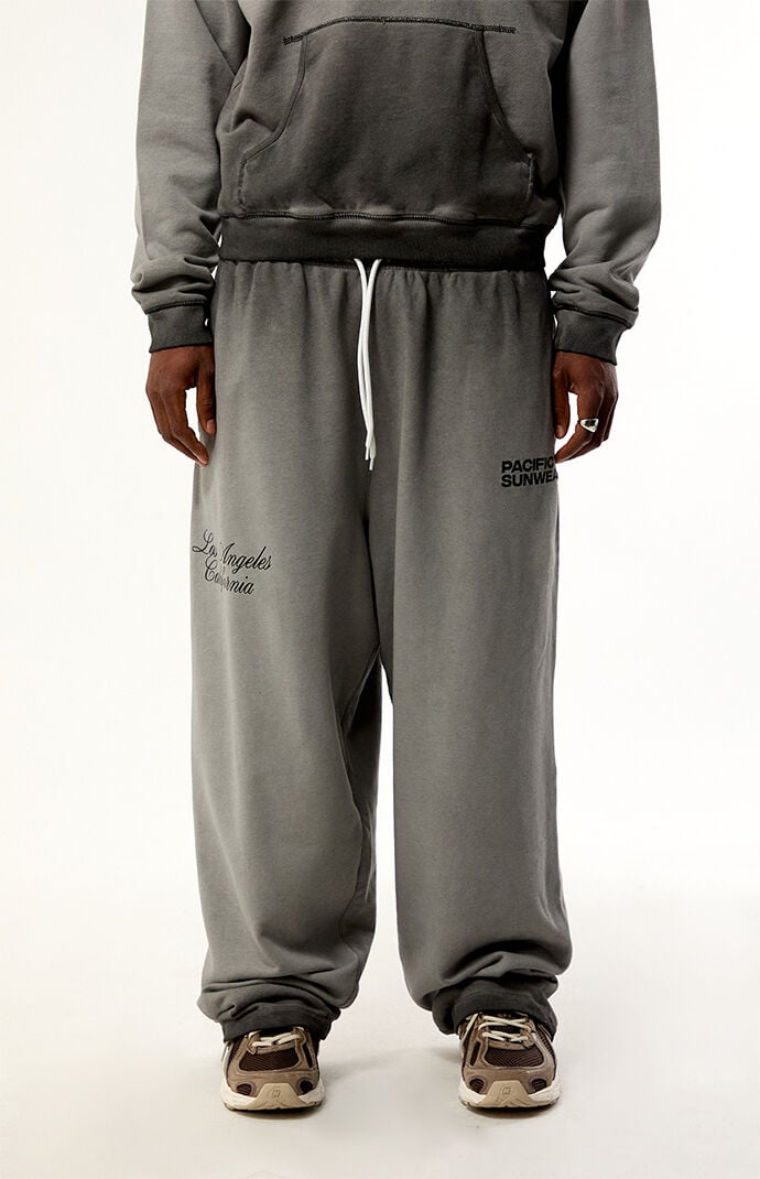 Pacsun Charcoal Terrain Wide Leg Sweatpants