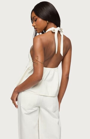 Safia Denim Halter Top image number 3