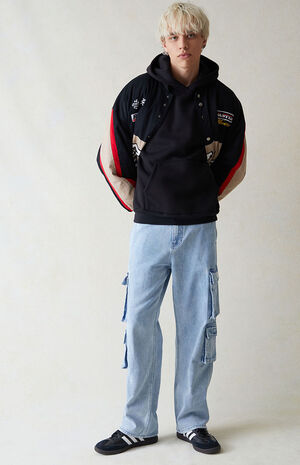 Indigo Baggy Cargo Jeans image number 1