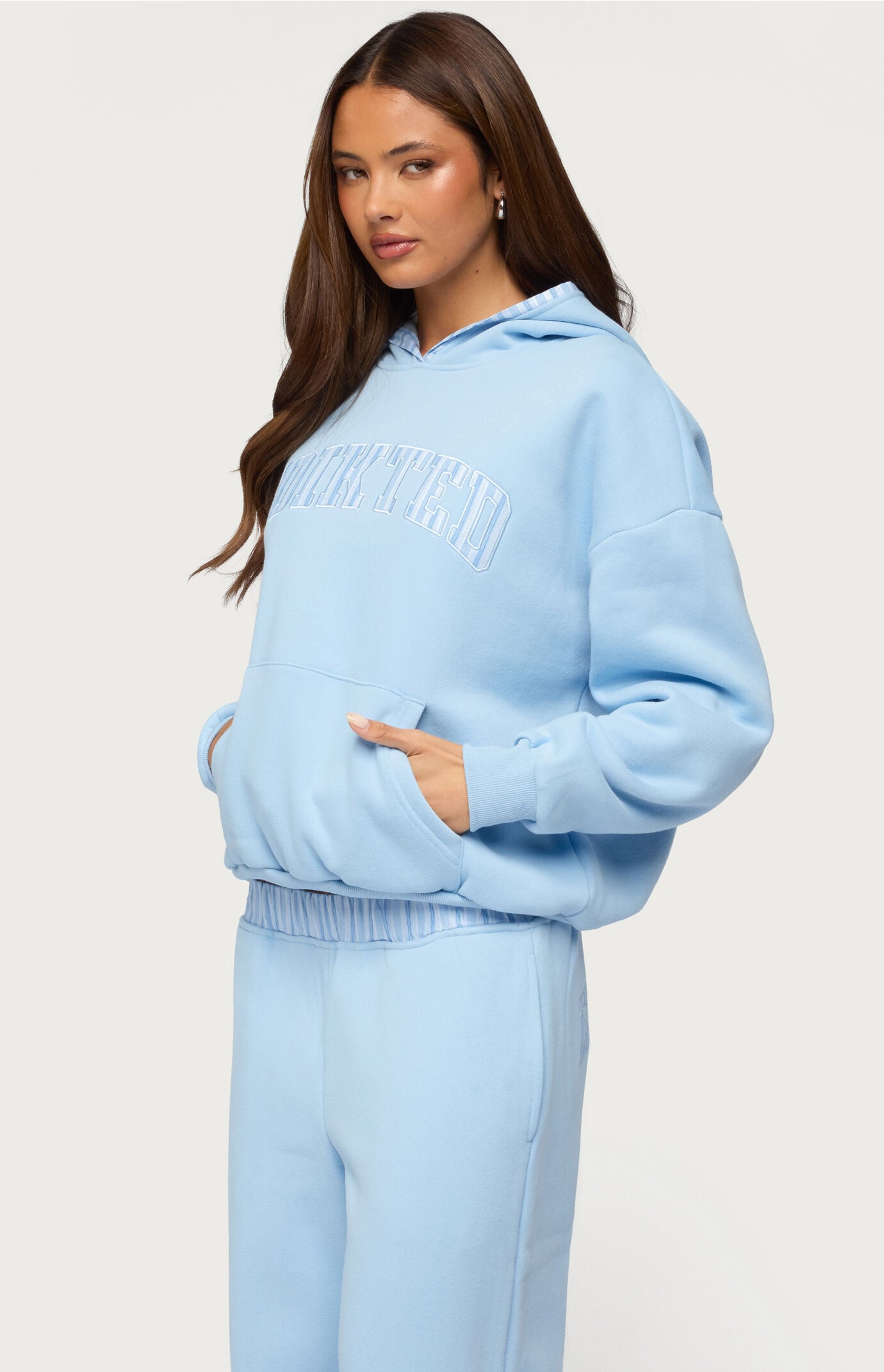 Edikted Core Striped Oversized Hoodie
