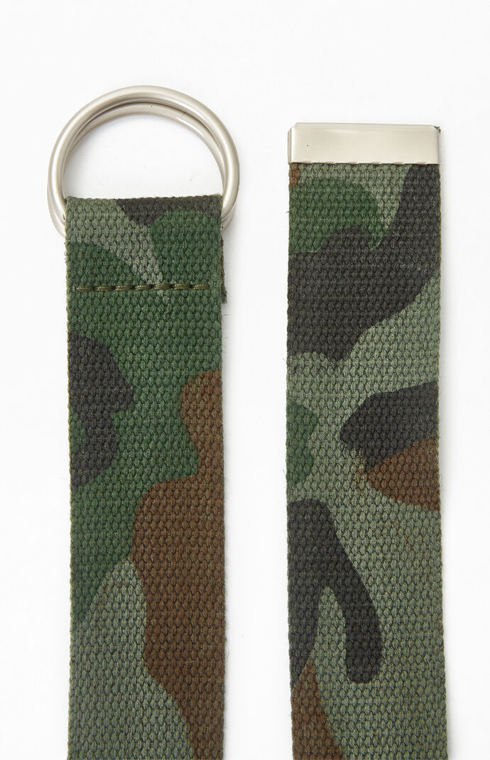 Camouflage Webbed D-Ring Belt