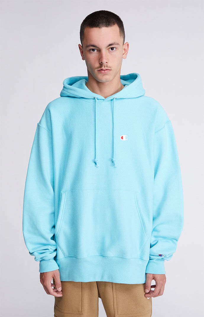 Blue champion hoodie cheap pacsun