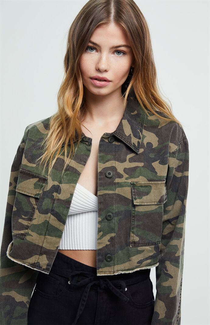 pink camo cropped jacket