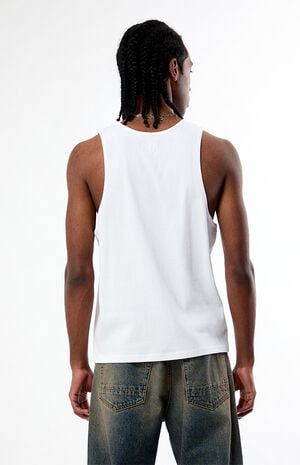 NY Script Embroidered Ribbed Muscle&nbsp;Tank&nbsp;Top image number 4