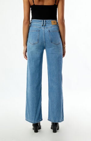 Cherry Stretch High Waisted Straight Leg Jeans image number 4