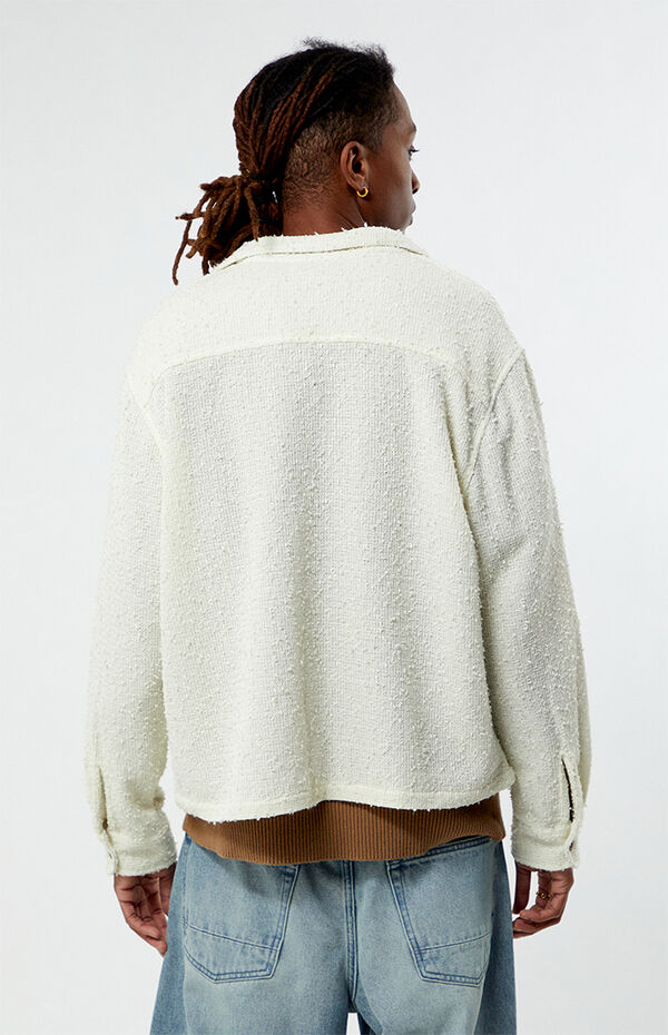 Pacsun Cream Connell Long Sleeve Camp Shirt
