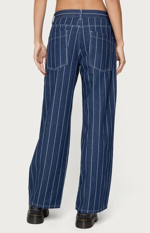 Kyler Pinstripe Low Rise Jeans image number 3