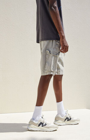 Light Gray Baggy Cargo Shorts image number 4