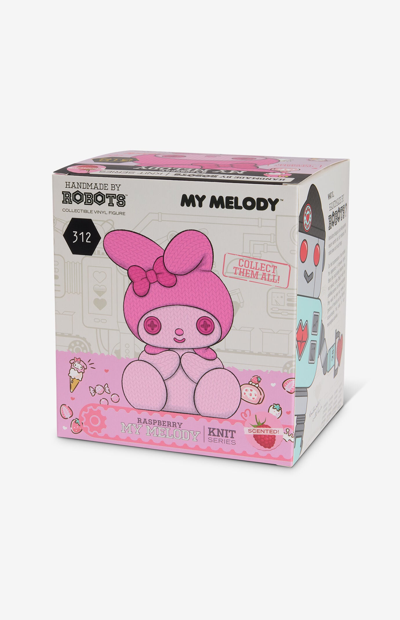 Sanrio My Melody (Raspberry Scented) 312 Knit Series Vinyl Figure