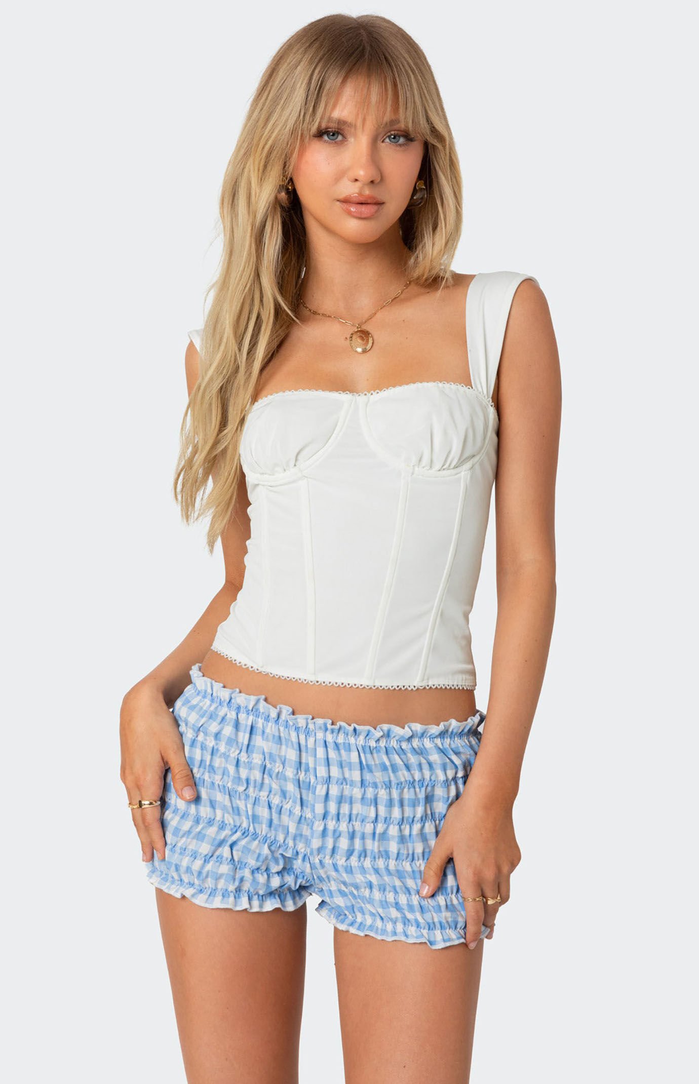 Edikted Marcella Wide Strap Mesh Corset