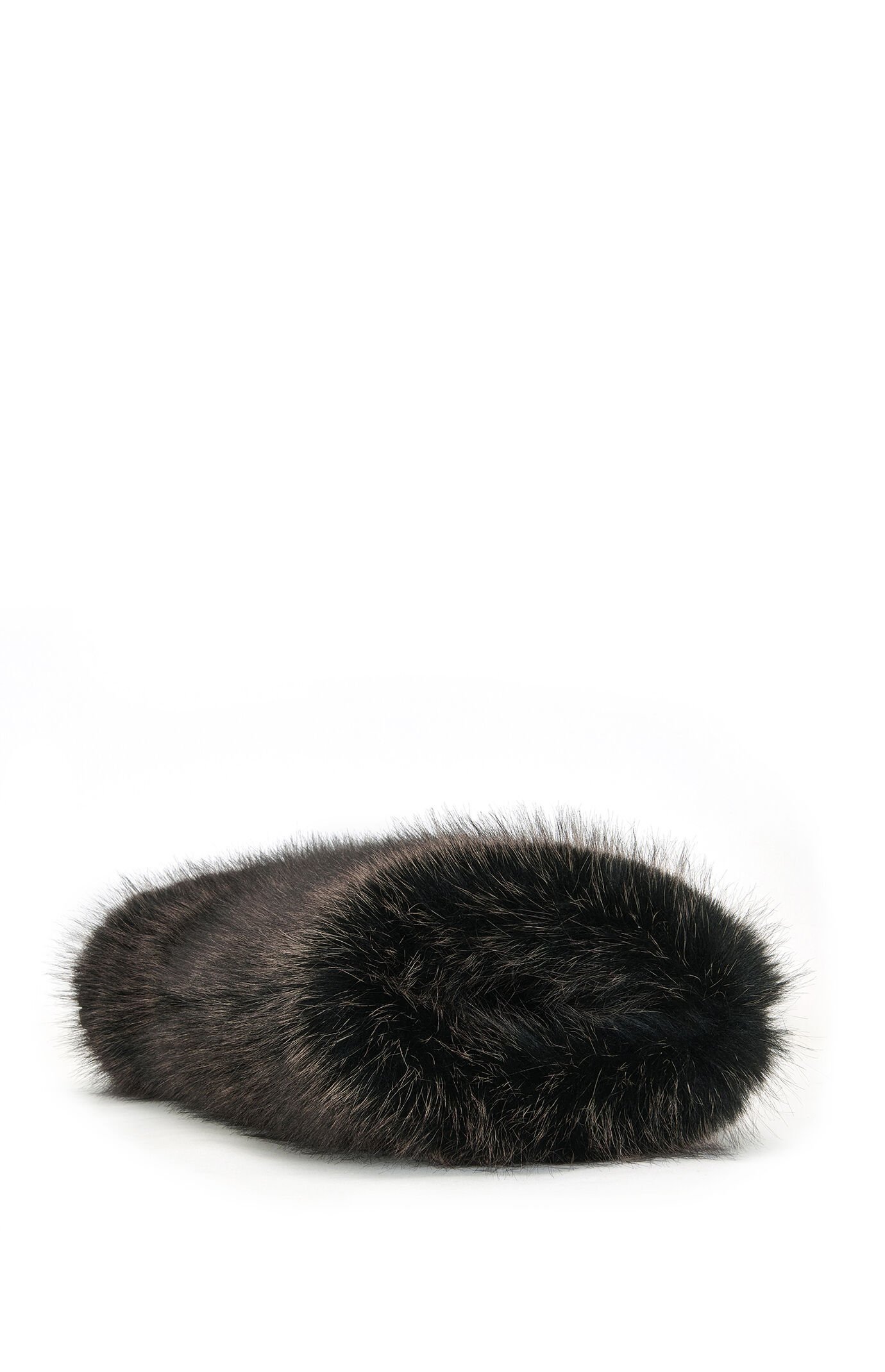 AZALEA WANG Lisboa Brown Cuffed Faux Fur Chunky Booties