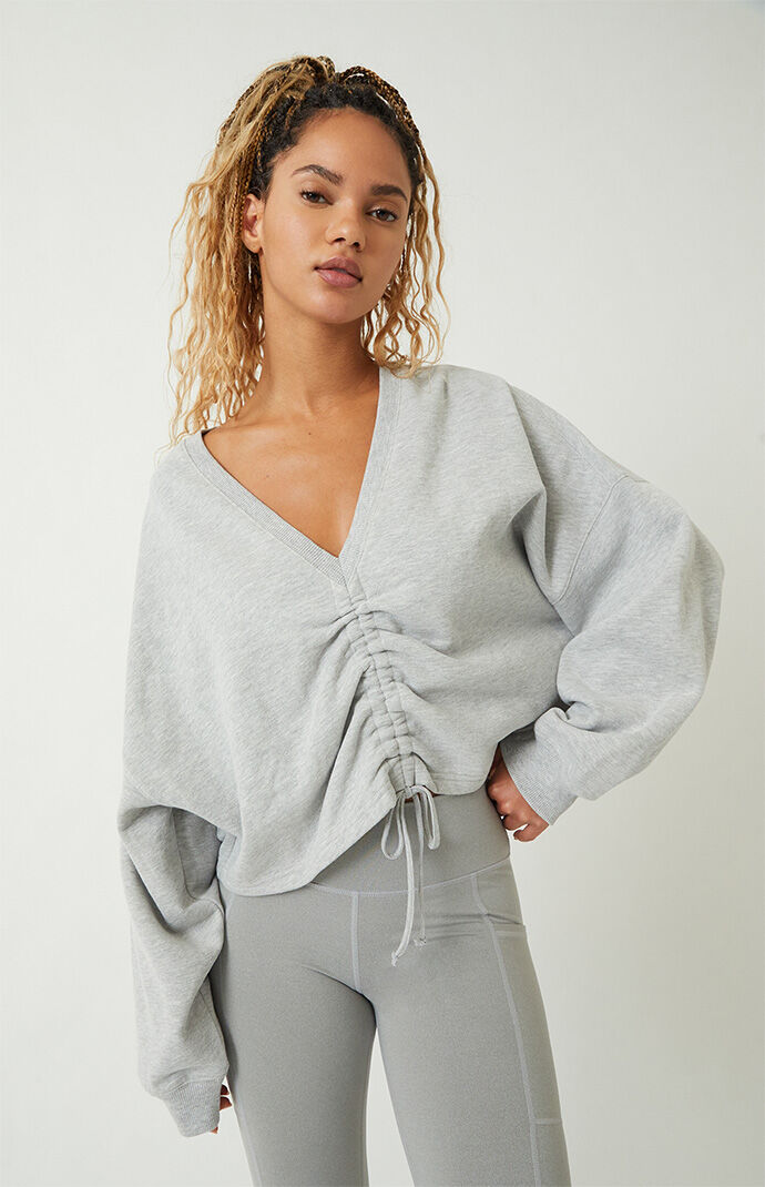 LA Hearts by PacSun Active Cinched Front Fleece Sweatshirt PacSun