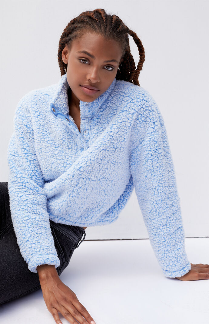 Pacsun simone sherpa henley sweatshirt new arrivals