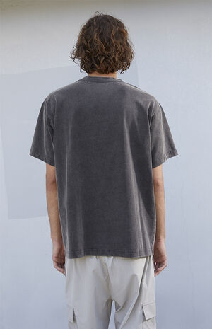 Black Vintage Wash Comfort Heavyweight T-Shirt image number 6