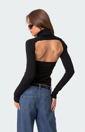 Turtle Neck Shrug Sweater image number 5