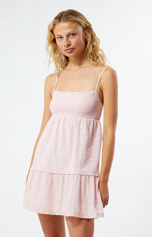 Ruched Bow Tie Babydoll Mini Dress image number 3