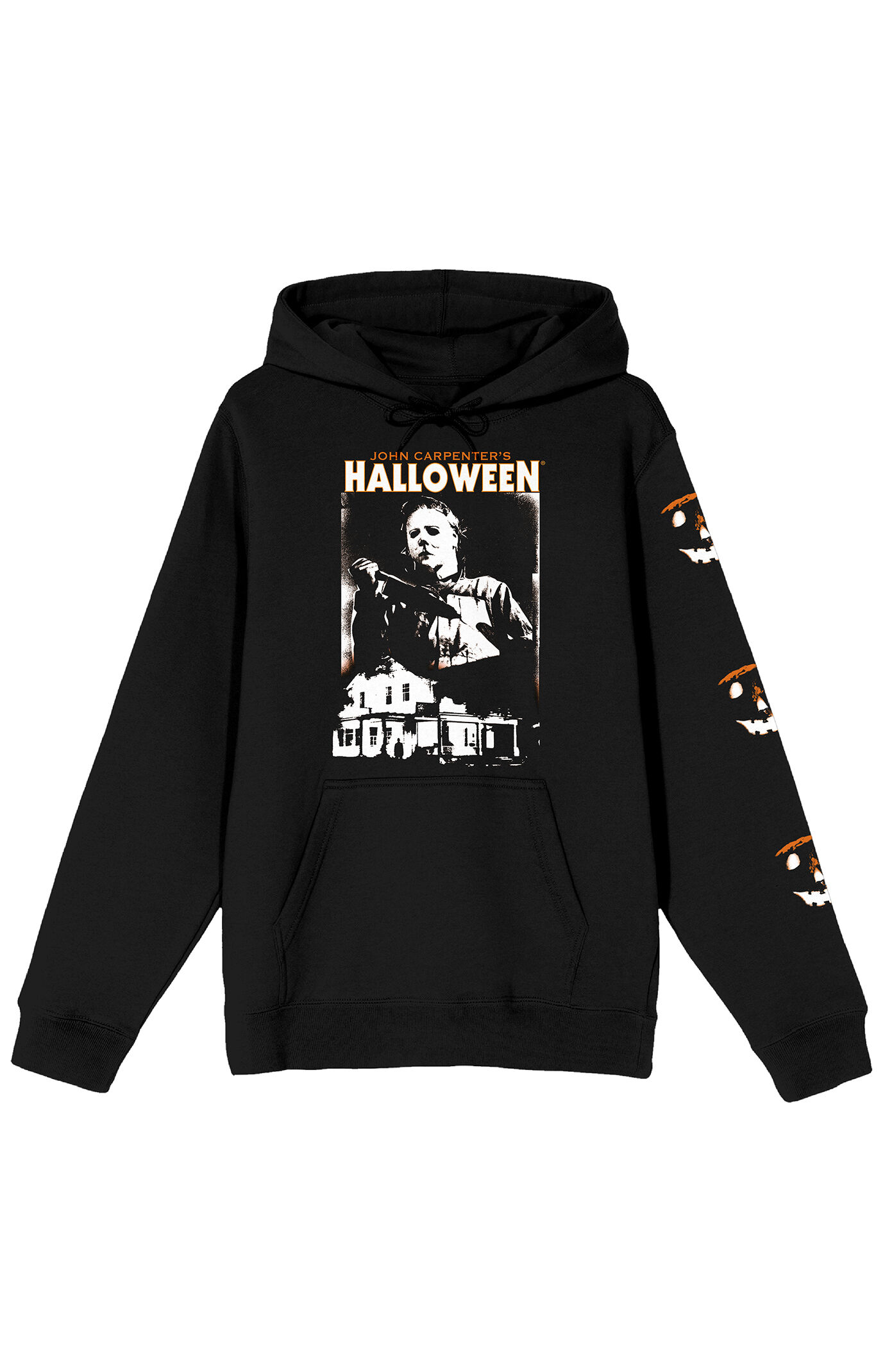Bioworld John Carpenter's Halloween Knife & Jack-o'-Lantern Faces Hoodie