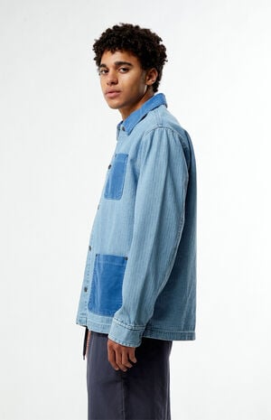 Herringbone Lightweight Denim Chore Jacket image number 3