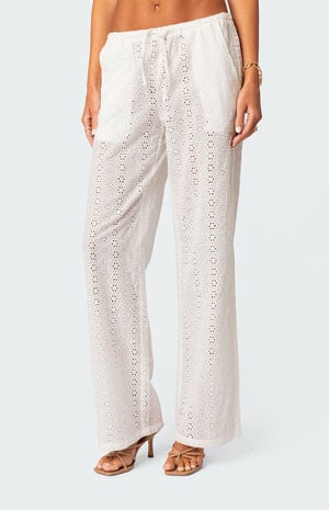 Lemon Lacey Cotton Pants image number 3