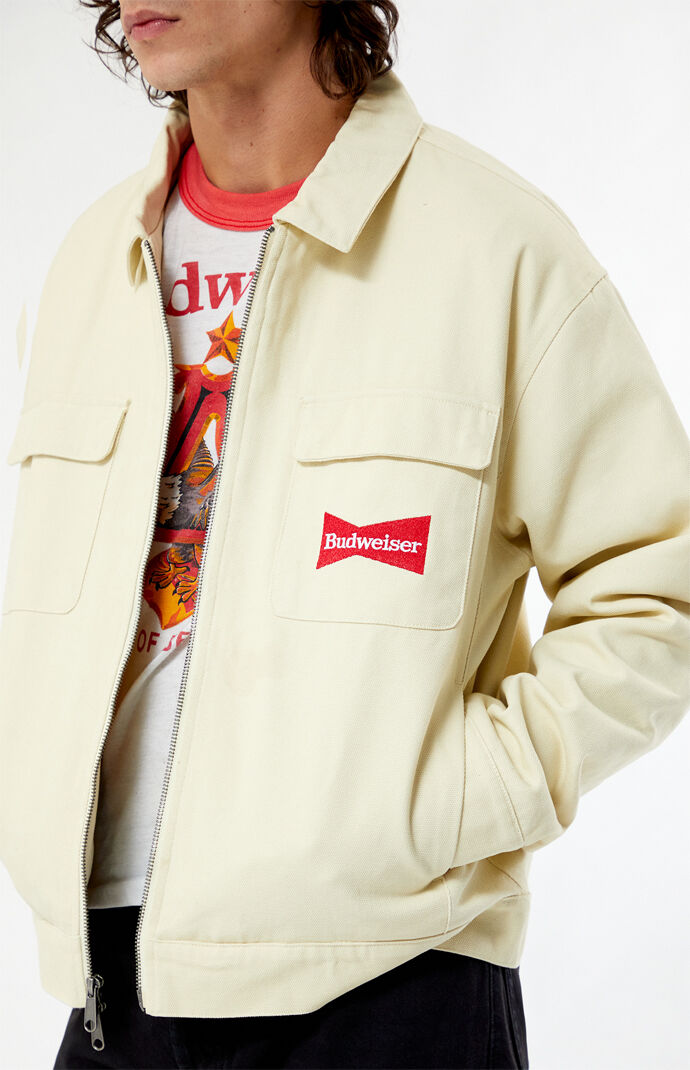 Vintage Budweiser Unitog Work Delivery Jacket W/ Hood XXXL
