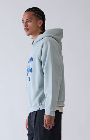 Blue Raglan Sport Fleece Hoodie image number 3