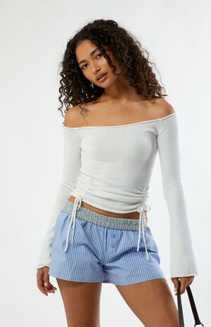 Carrie Cinched Off-The-Shoulder Sweater image number 1