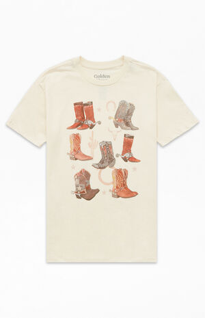 Kids Cowboy Boots Sketch T-Shirt image number 1