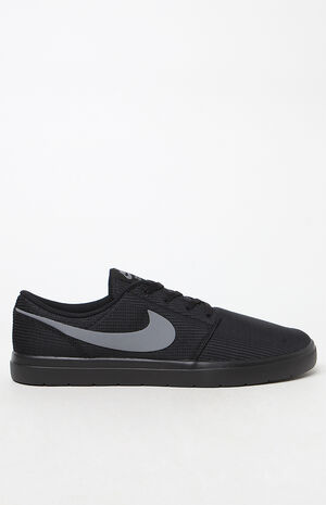 Nike SB Black Grey Portmore II Ultralight Shoes | PacSun | PacSun