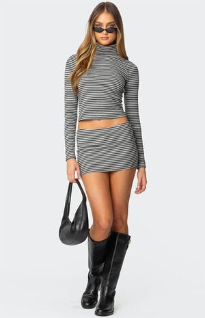 Leana Striped Mini Skirt image number 1
